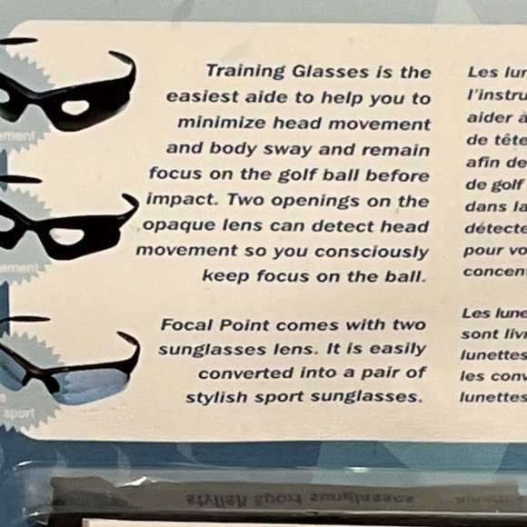 COPY - GOLF 360° FOCAL POINT Training Glasses New in Package Bonus Sunglasses - Picture 7 of 8